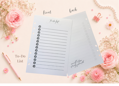 Flower To-Do List Insert Pages