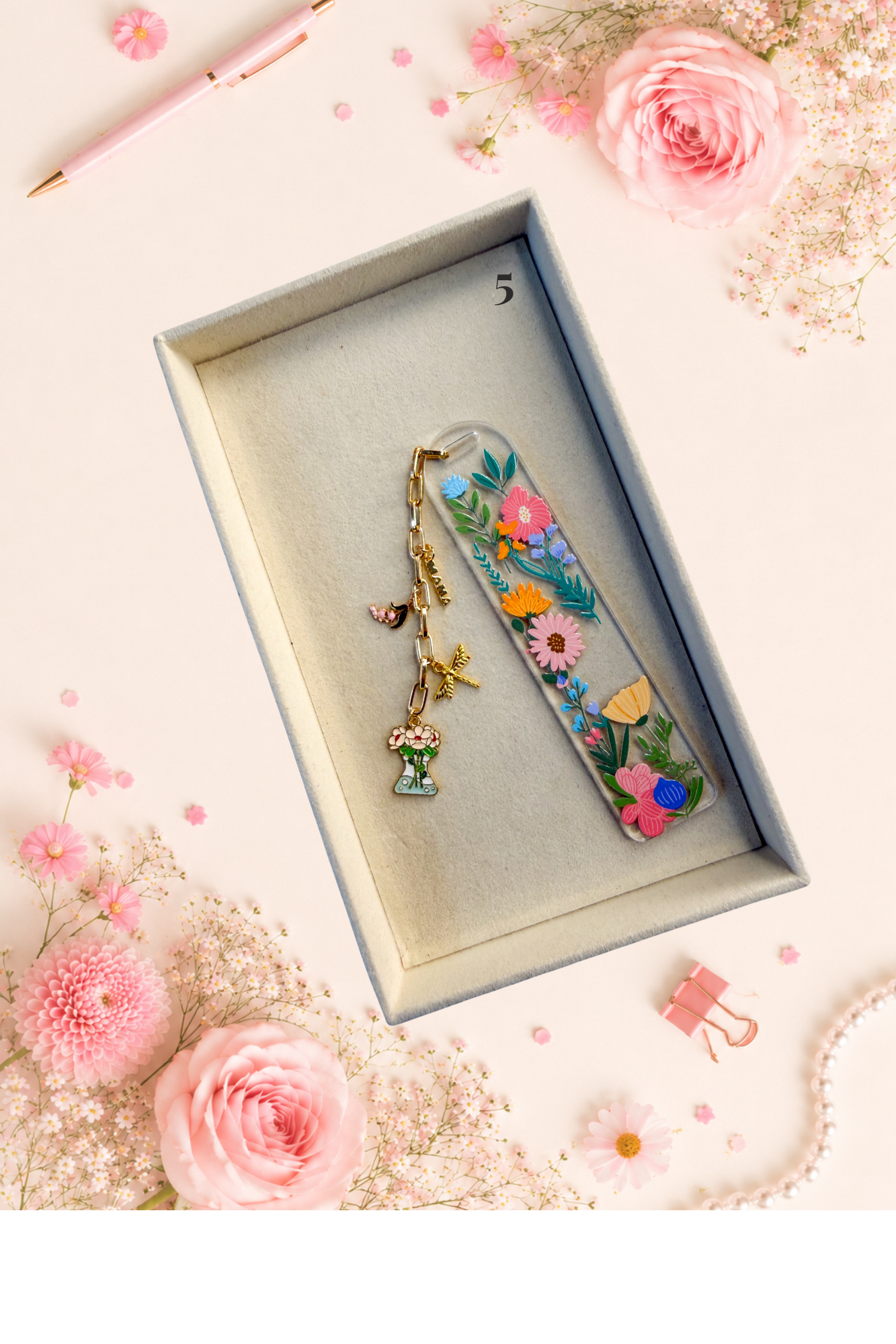 Personalized Blooming Bookmarks