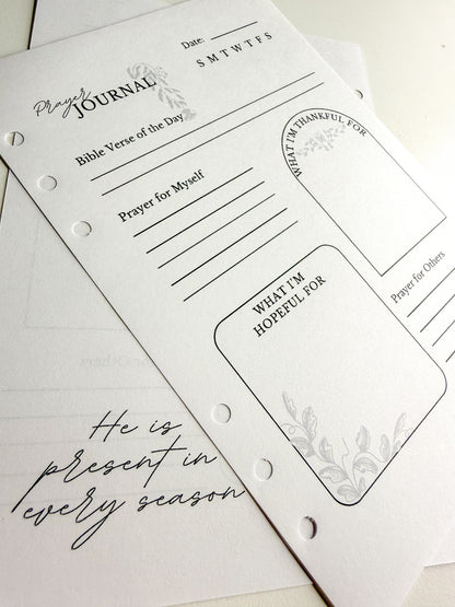 Prayer Journal Insert Pages