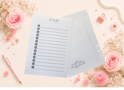 Flower To-Do List Insert Pages