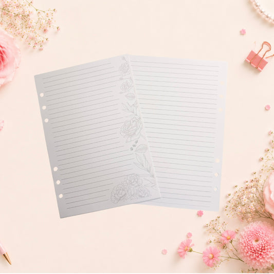 Floral Lined Insert Pages