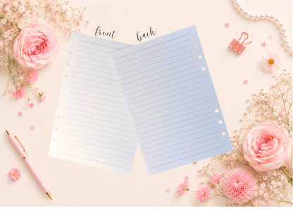 Lined Insert Pages